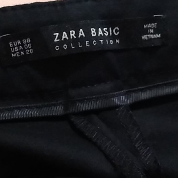 ZARA BASIC black 💼 khaki ankle pants NWOT - Picture 5 of 7